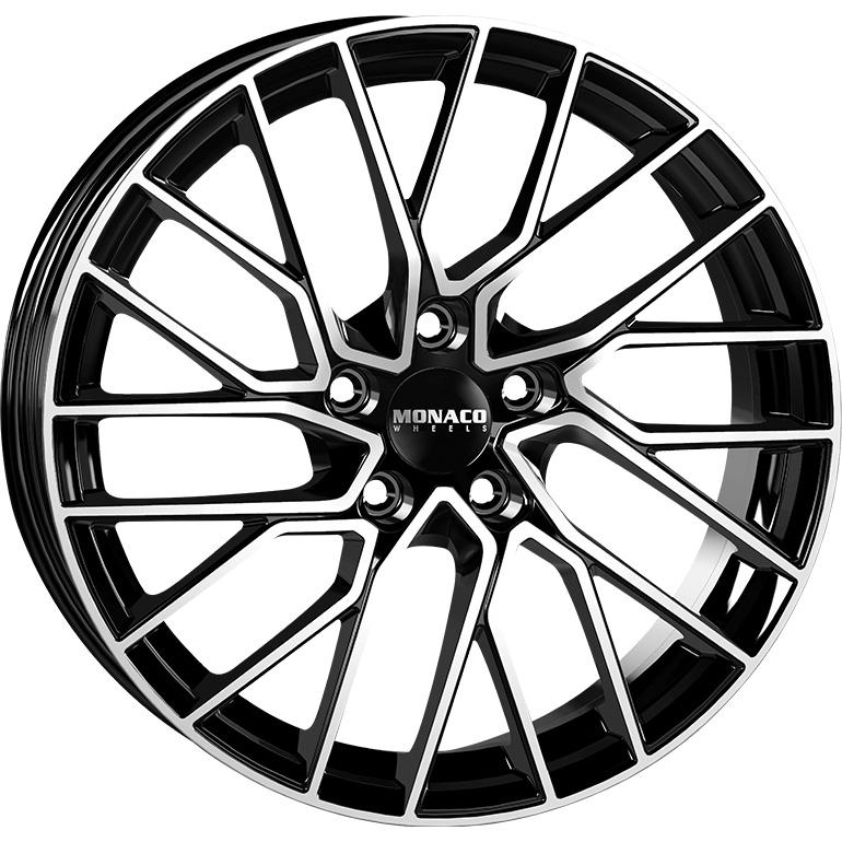MONACO WHEELS GP11 BLACK POLISHED 8x18 5/112 ET35 CB66.5