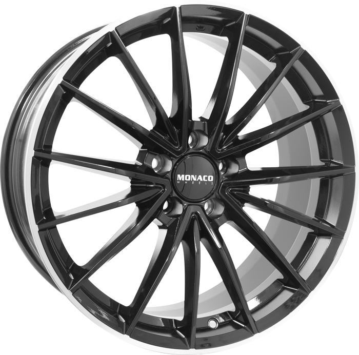 MONACO WHEELS GP14 BLACK LIP POL 7.5x18 5/114.3 ET40 CB73.1