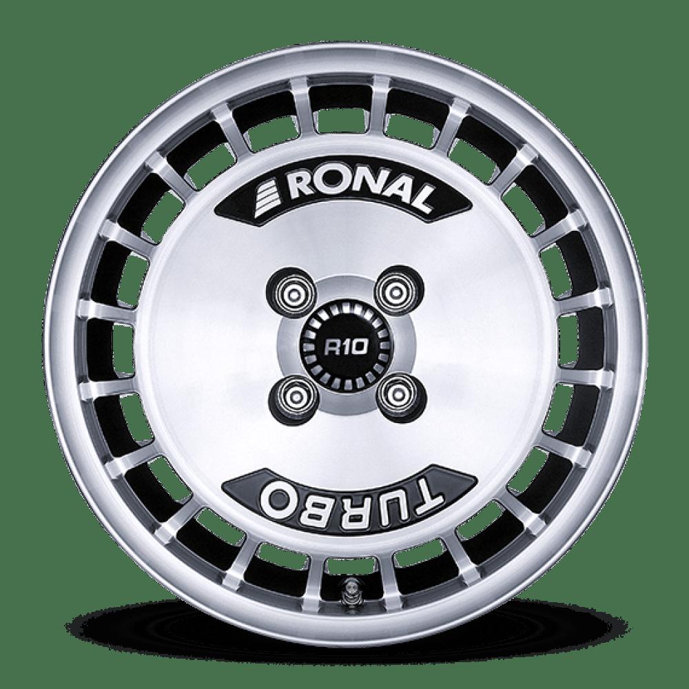 RONAL R10 TURBO BLACK FRONT CUT 7x15 4/100 ET28 CB68