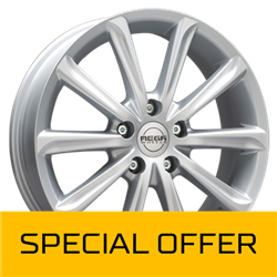 MEGA WHEELS VIRGO SILVER 5.5x14 4/100 ET42 CB73.2