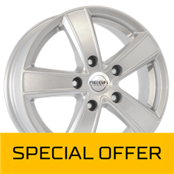 MEGA WHEELS HERCULES 5 SILVER 6.5x16 5/130 ET61 CB78.1