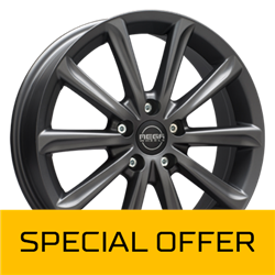 MEGA WHEELS VIRGO DARK MAT ANTHRACITE GREY 7x17 5/114.3 ET38 CB73.2