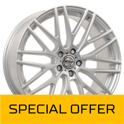 MEGA WHEELS CETUS SILVER 7.5x17 5/112 ET43 CB66.5