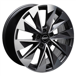 MEGA WHEELS ZENITH ANTHRACITE GREY FRONT POLISHED 8.5x21 5/112 ET40 CB57.1