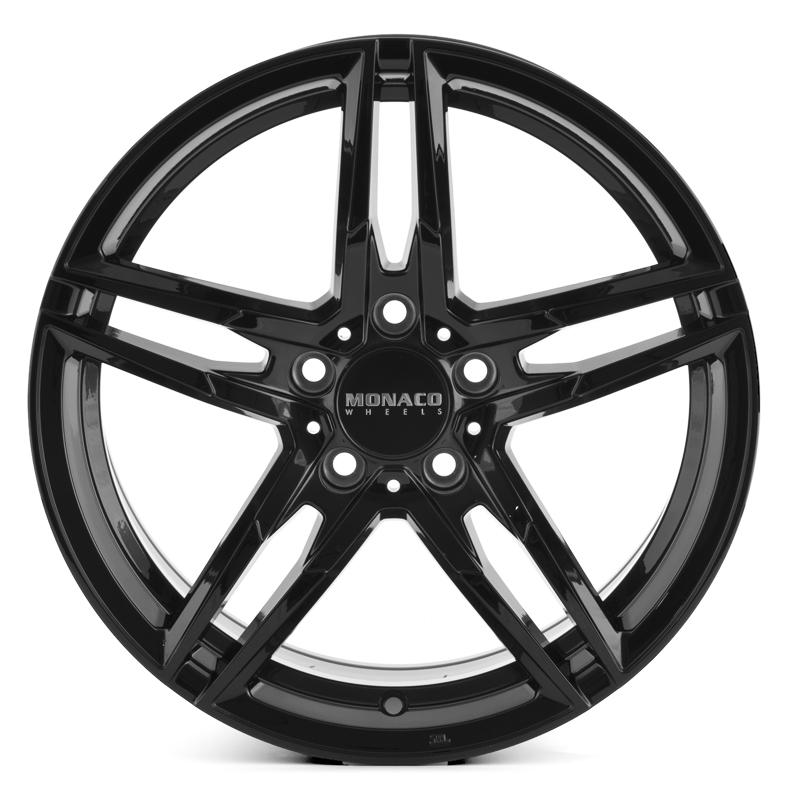 MONACO WHEELS GP1 GLOSS BLACK 8x19 5/112 ET45 CB66.5