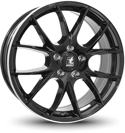 IT WHEELS KIRA BLACK LIP POLISHED 7x17 5/100 ET45 CB63.3