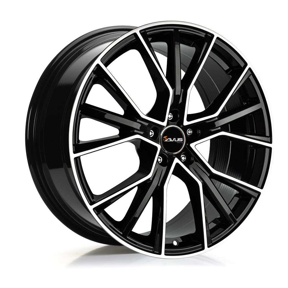 AVUS AF18 GLOSS BLACK POLISHED 9x20 5/112 ET33 CB66.4