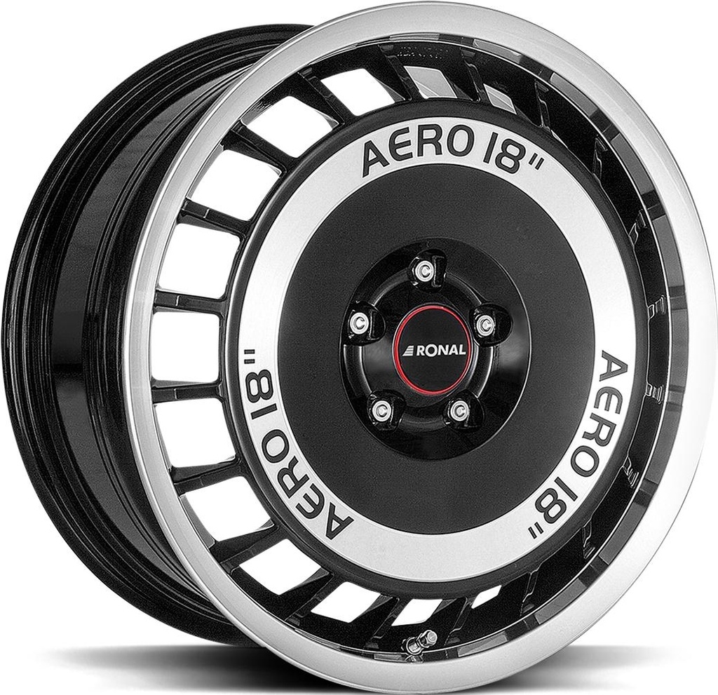 RONAL R50 AERO BLACK FRONT CUT 7.5x16 5/112 ET50 CB76