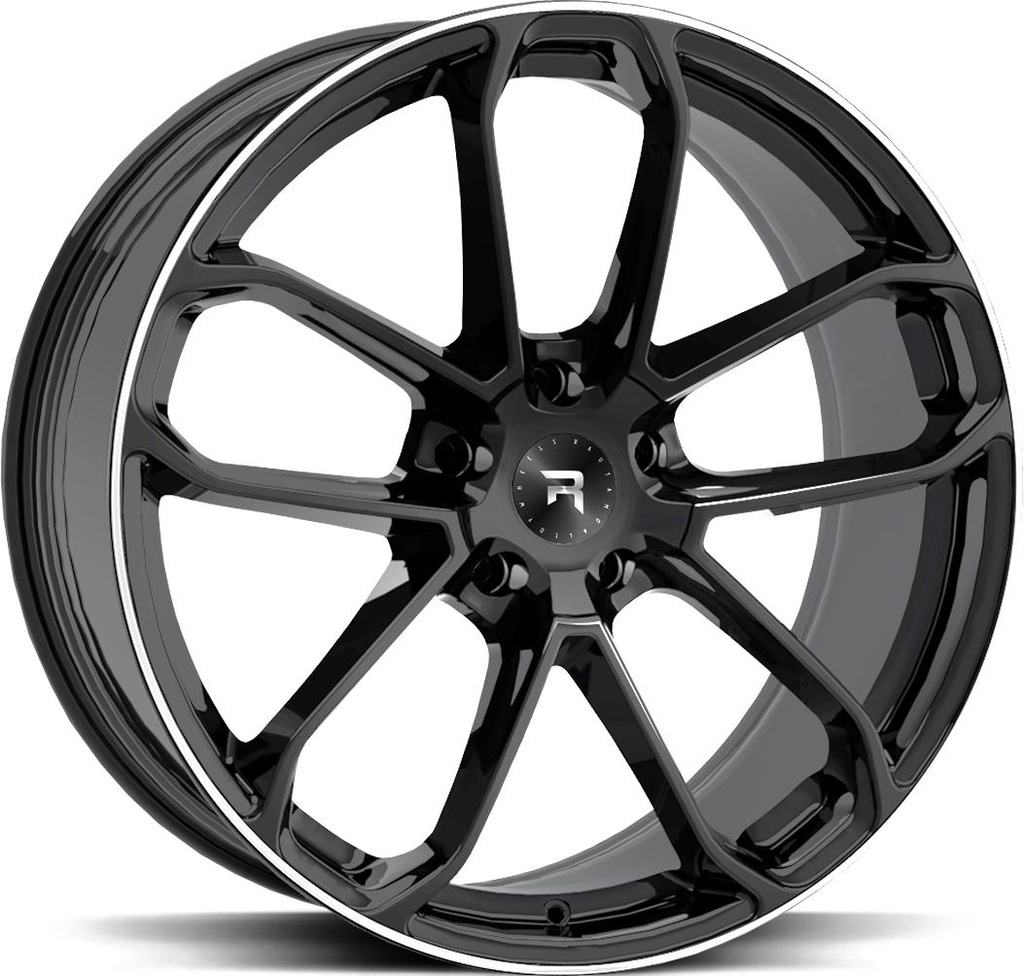 R-SERIES R14 BLACK POL 10x22 5/120 ET33 CB72.6