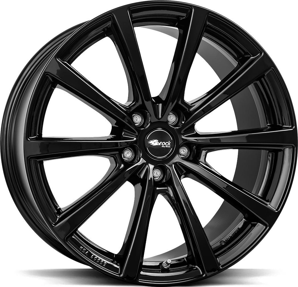 BROCK B32 SHINY BLACK 8.5x20 5/114.3 ET35 CB64.1