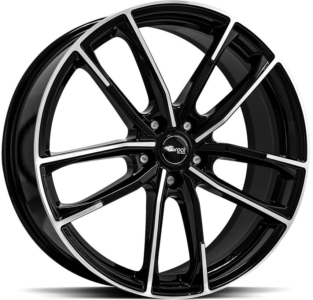 BROCK B38 BLACK FULL POL 8x19 5/114.3 ET38 CB72.6
