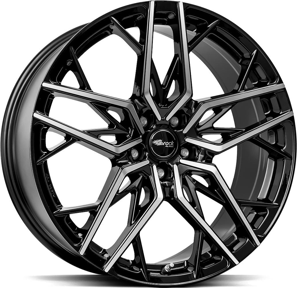 BROCK B44 BLACK FULL POL 8x18 5/112 ET45 CB66.6
