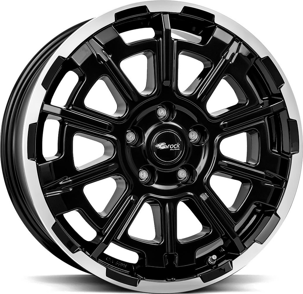 BROCK B45 BLACK FULL POL 8x20 5/130 ET43 CB84.1