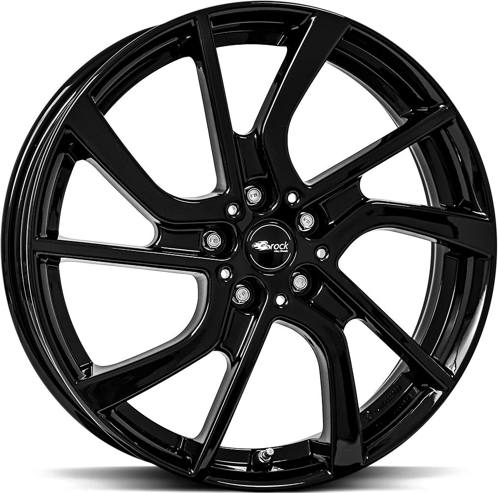 BROCK EB1 SHINY BLACK 5x19 5/112 ET43 CB66.6