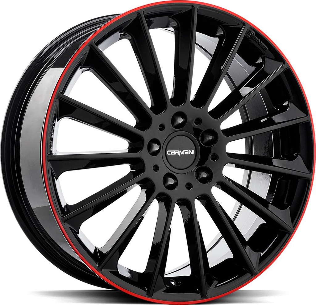 OXGIN FRITZ BLACK RED LIP 8.5x20 5/112 ET40 CB66.6