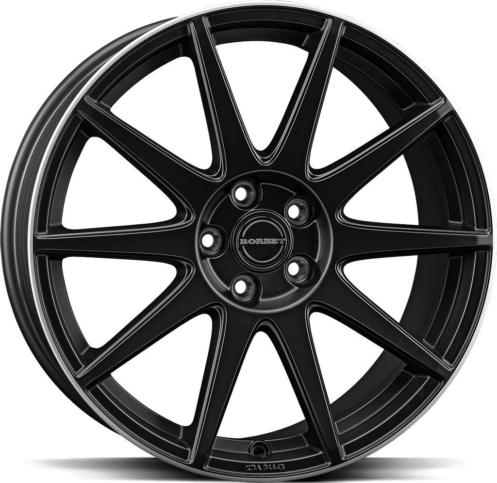 BORBET GTX BLACK MATT RIM SILV 8x19 5/114.3 ET50 CB72.5