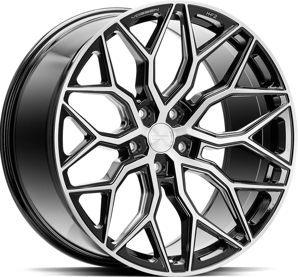VOSSEN HF2 BRUSH GLOSS BLACK 10.5x21 5/112 ET42 CB66.6