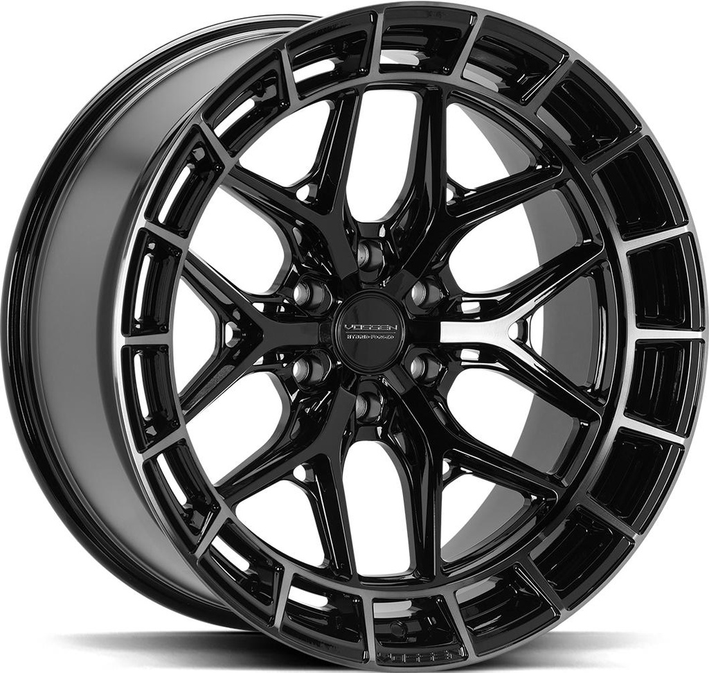 VOSSEN HFX1 TINTED GLOSS BLACK 12x22 6/135 ET-44 CB87.1