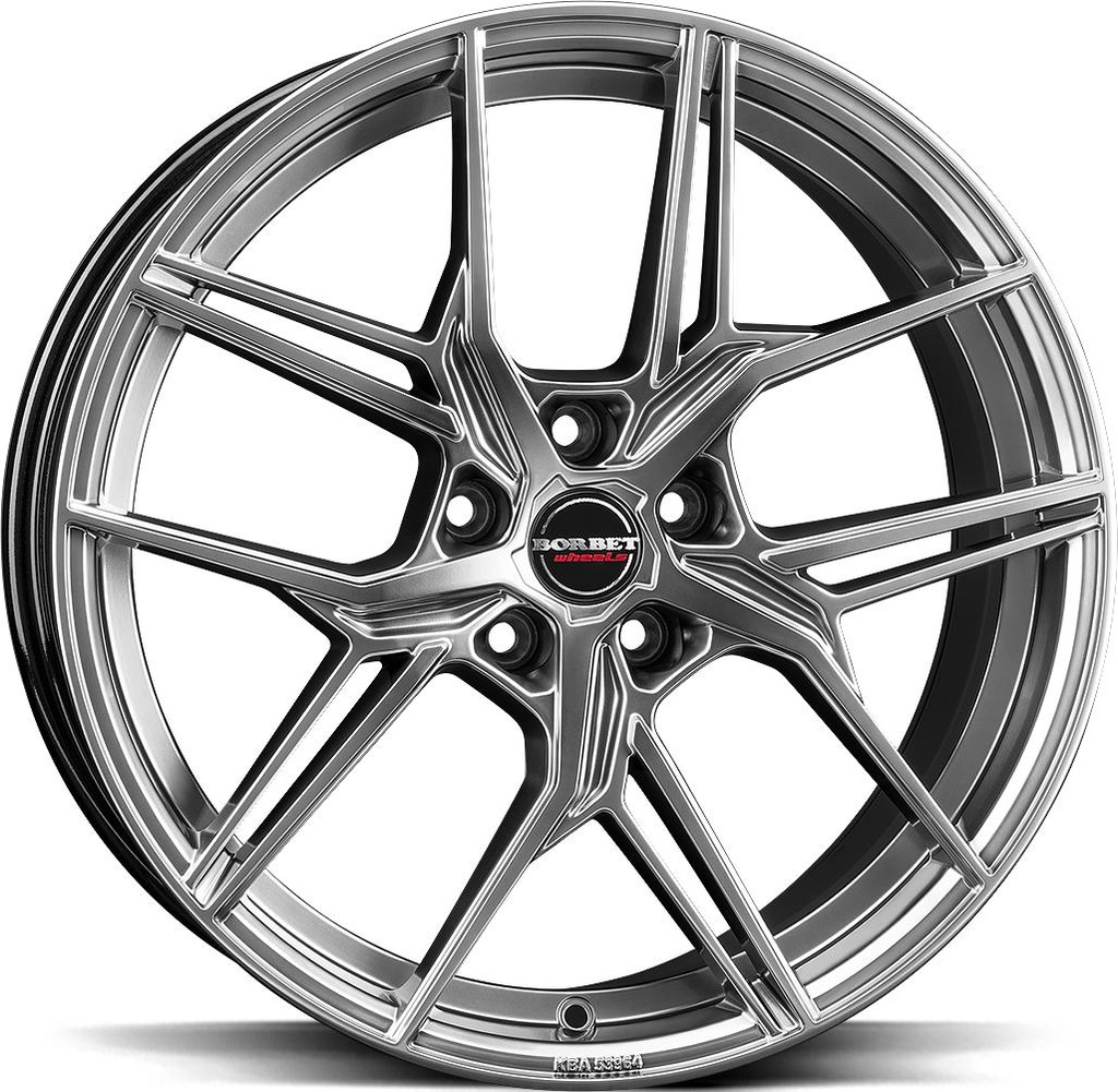 BORBET QX HYPER BLACK SILV 8.5x20 5/112 ET30 CB66.5