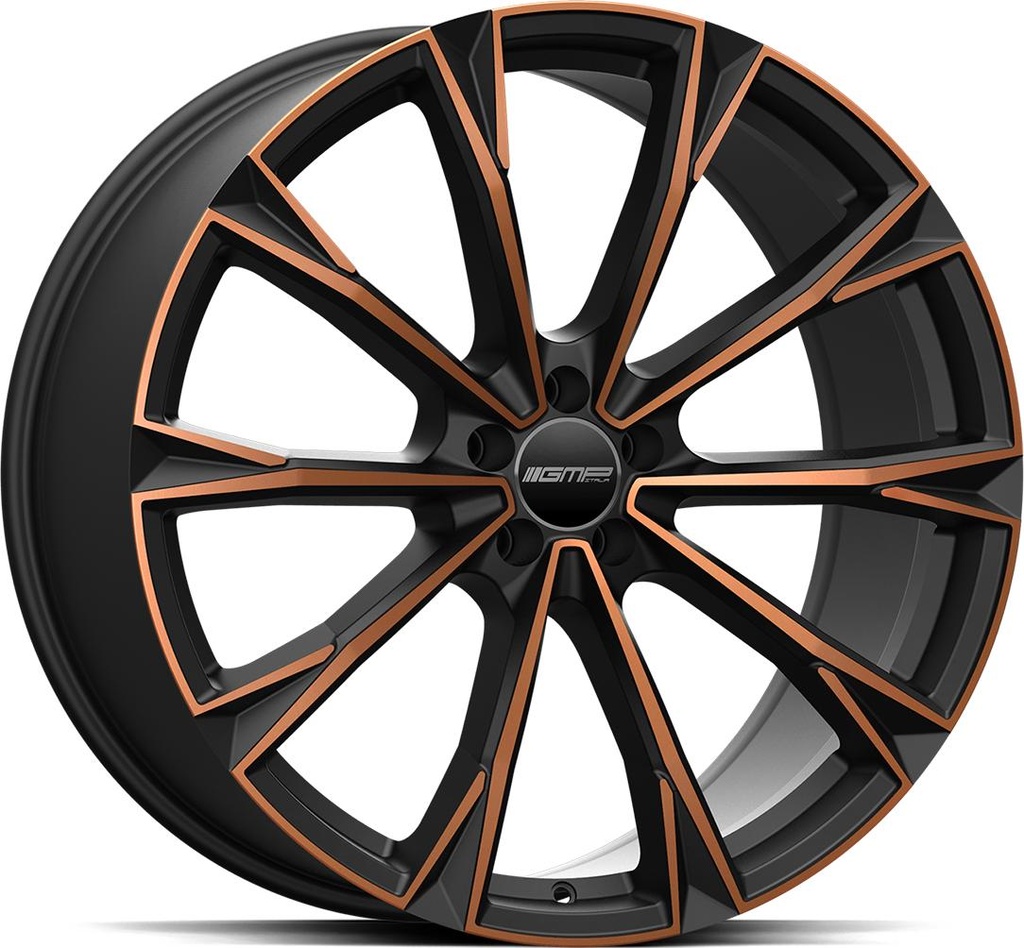 GMP TOTALE SATIN BLACK BRONZE ORANGE 11.5x22 5/120 ET42 CB66.6