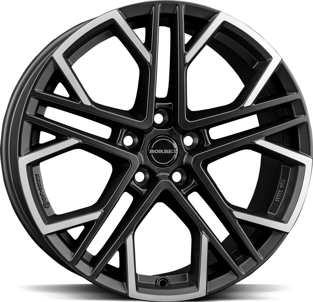 BORBET XV BLACK POL MATT 8.5x19 5/112 ET30 CB72.5