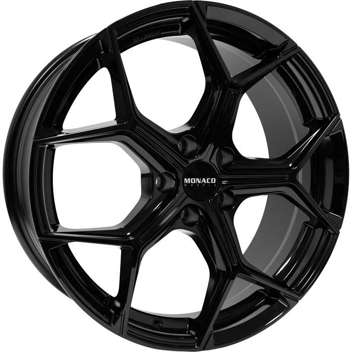 MONACO WHEELS GP16 GLOSS BLACK 8x19 5/112 ET39 CB66.5