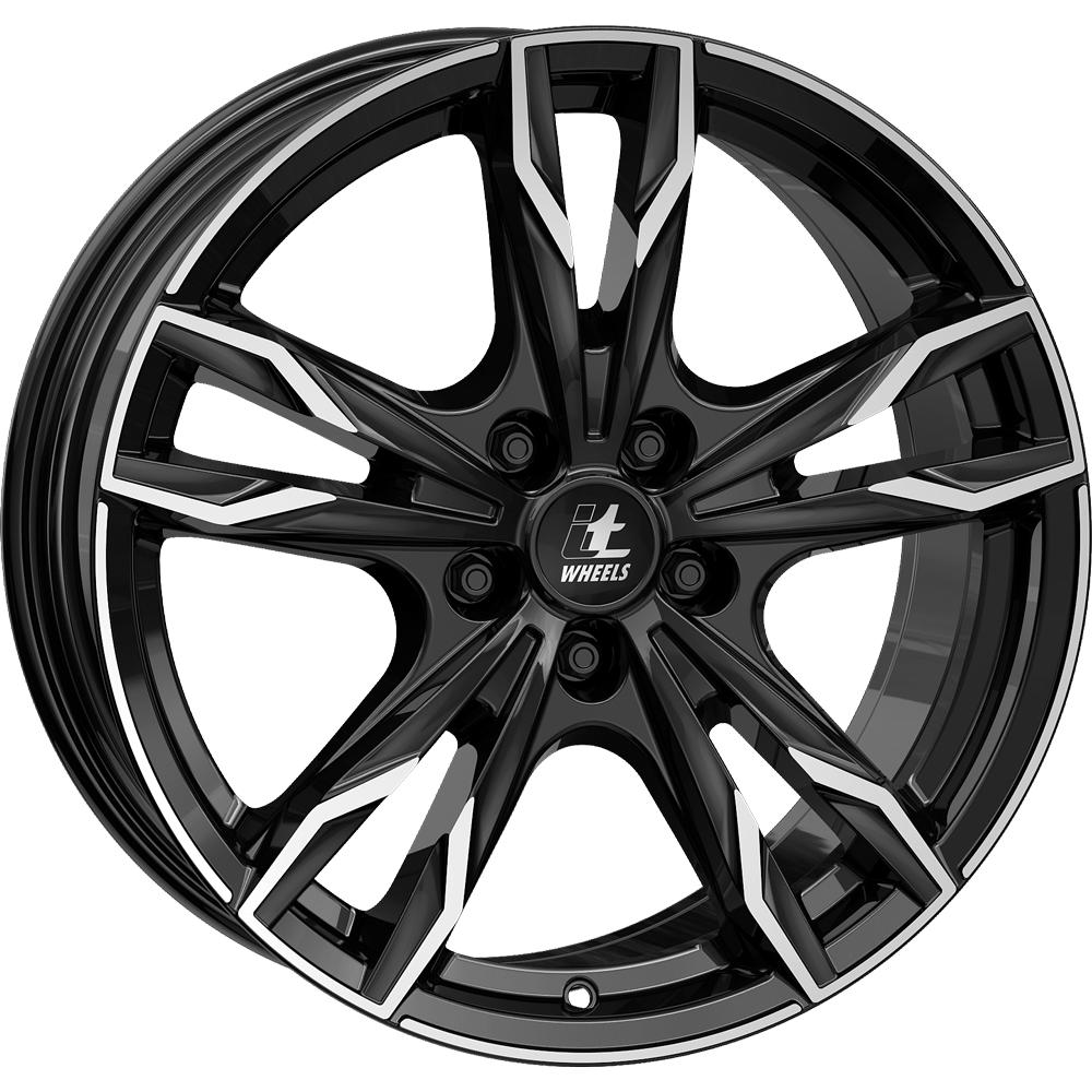 IT WHEELS GINA BLACK POLISHED 8x18 5/108 ET45 CB65.1
