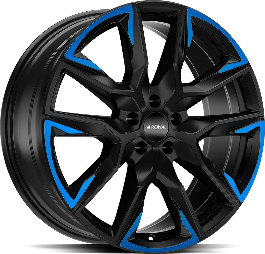 RONAL R71 JET BLACK MATT BLUE TINTED MAT 9x21 5/112 ET35 CB66.5