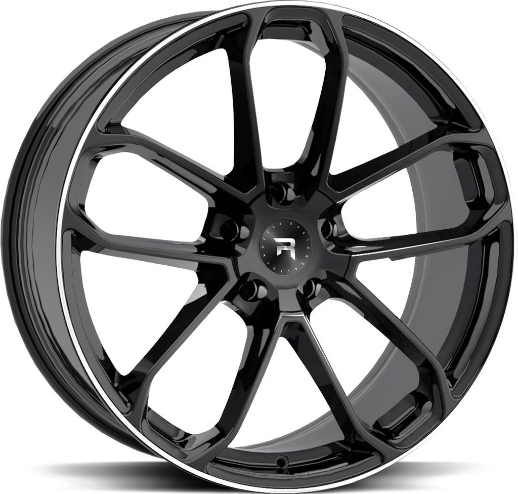 R-SERIES R14 BLACK POL 9.5x21 5/112 ET44 CB66.6