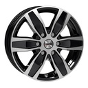 AUTEC QUANTRO 6 BLACK POLISHED 7x17 6/120 ET45 CB74.6