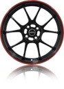 INTER ACTION PHOENIX GLOSS BLACK RED 7x17 5/112 ET42 CB73.1