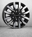BORBET CW6 MATT BLACK POLISHED 6.5x16 6/130 ET54 CB84.1