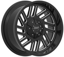 STATUSFÄLGAR D57 GLOSSBLACK MILLED 10x20 5/127-139.7 ET-12 CB78.1