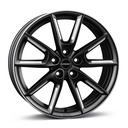 BORBET LX18 BLACK MATT SILV SPOKE RIM 8x18 5/114.3 ET40 CB72.5