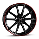 BORBET LX18 BLACK GLOSS RIM RED 8x18 5/114.3 ET48 CB72.5